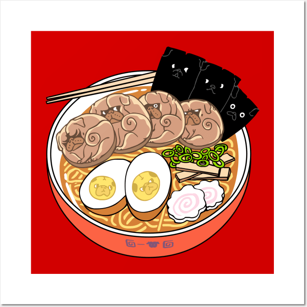 RAMEN PUGS Wall Art by huebucket